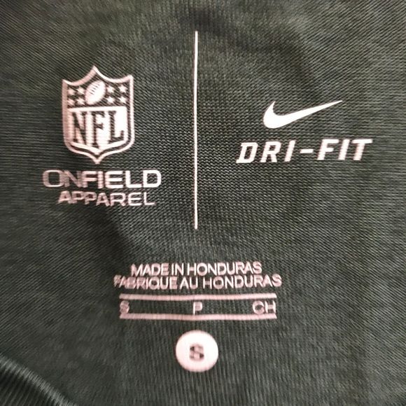 Nike New York Jets Shirt Mens Small NFL On Field Dri-Fit Green Long Sleeve - Picture 4 of 7